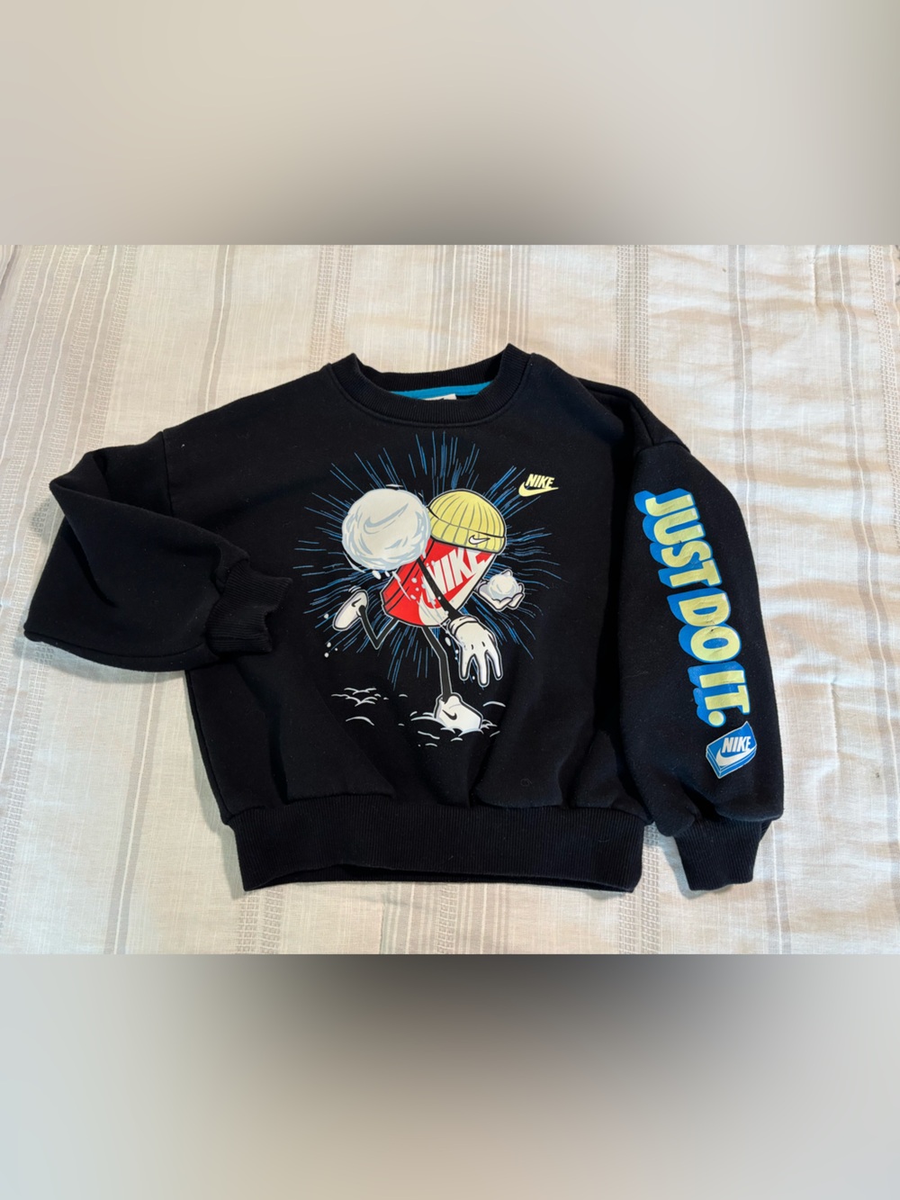 Nike Black Sweatshirt with Teal Collar Trim